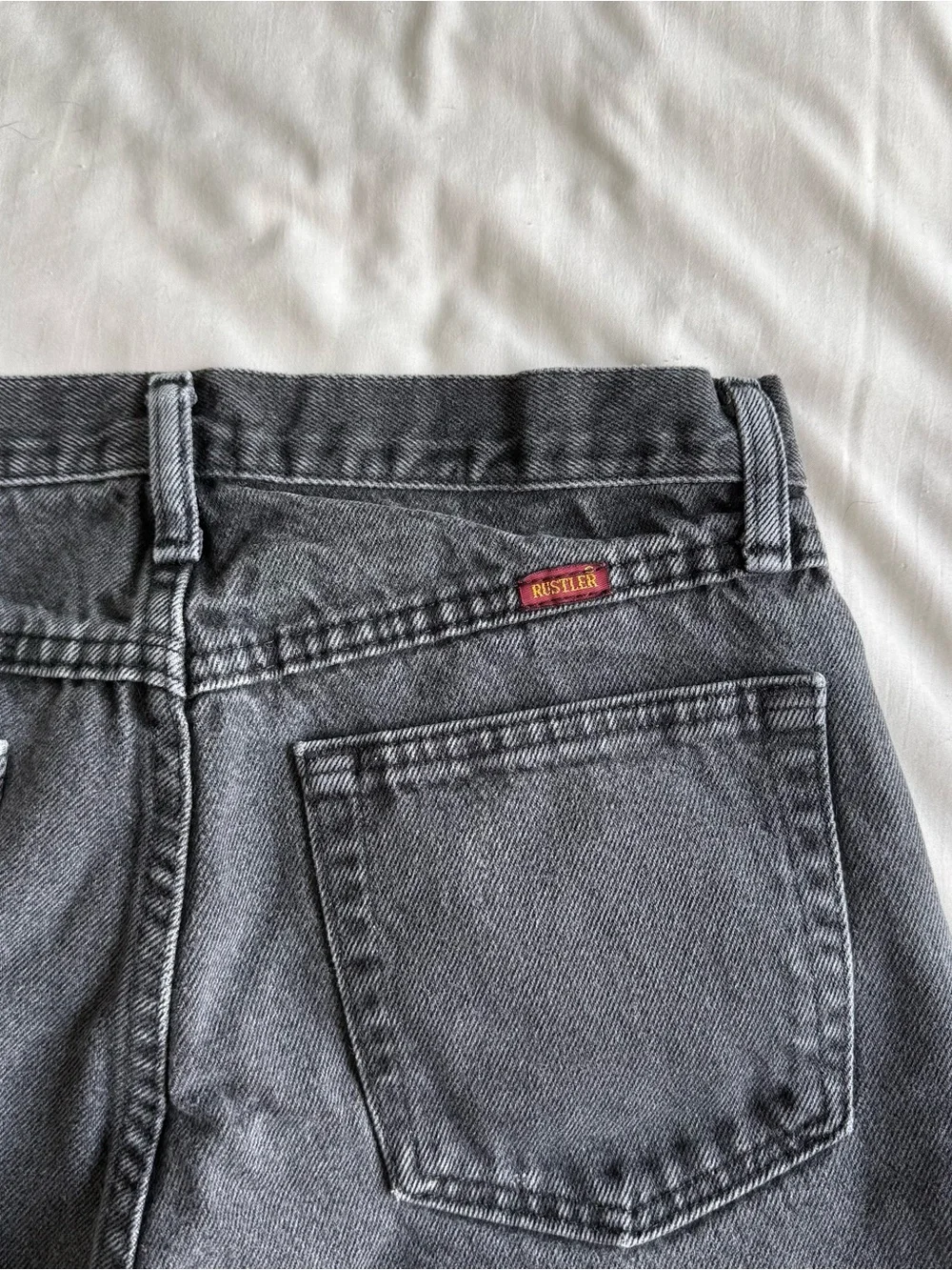 Vintage Rustler Black Straight Leg Denim Jeans